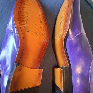 Purple Leather Men's Shoes